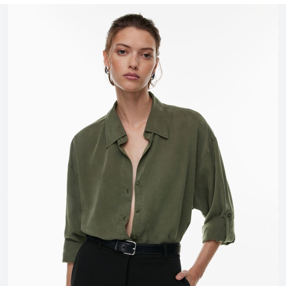 Aritzia Babaton Archive Shirt (Black, Tencel) - Picture 7 of 8